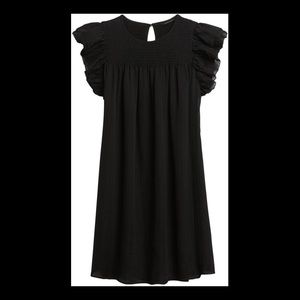 Petite Ruffle Sleeve Mini Dress